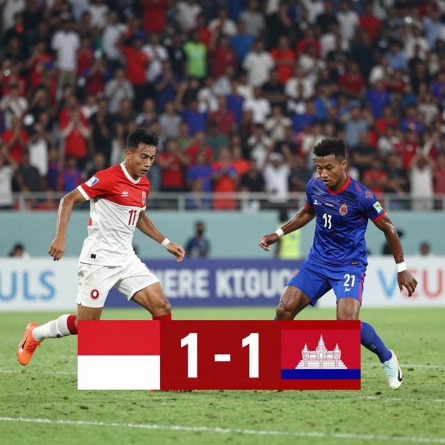 Indonesia W và Cambodia W chia điểm trong trận hòa 1-1 tại Asean Championship Women
