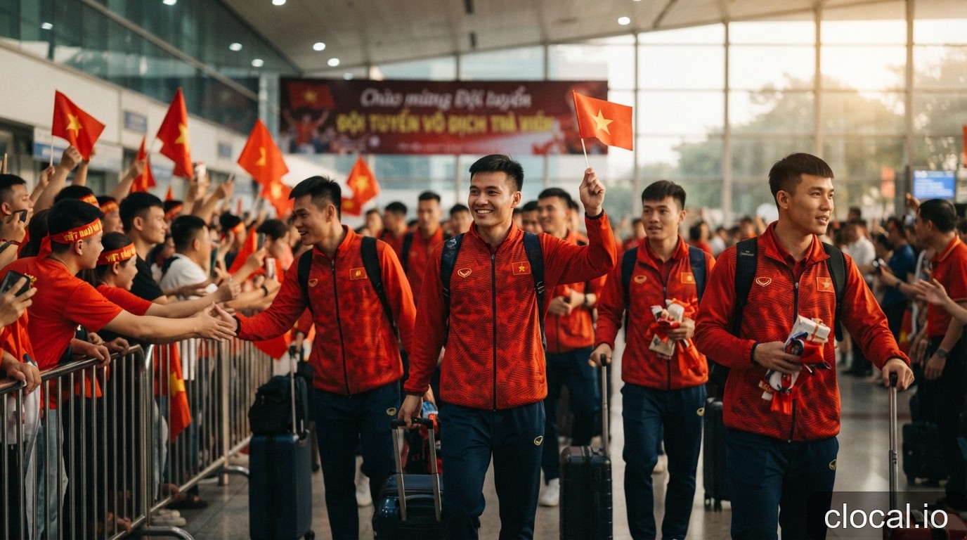 Tuyển Việt Nam trở về sau chiến thắng lịch sử: Sẵn sàng cho đêm đăng quang tại Mỹ Đình